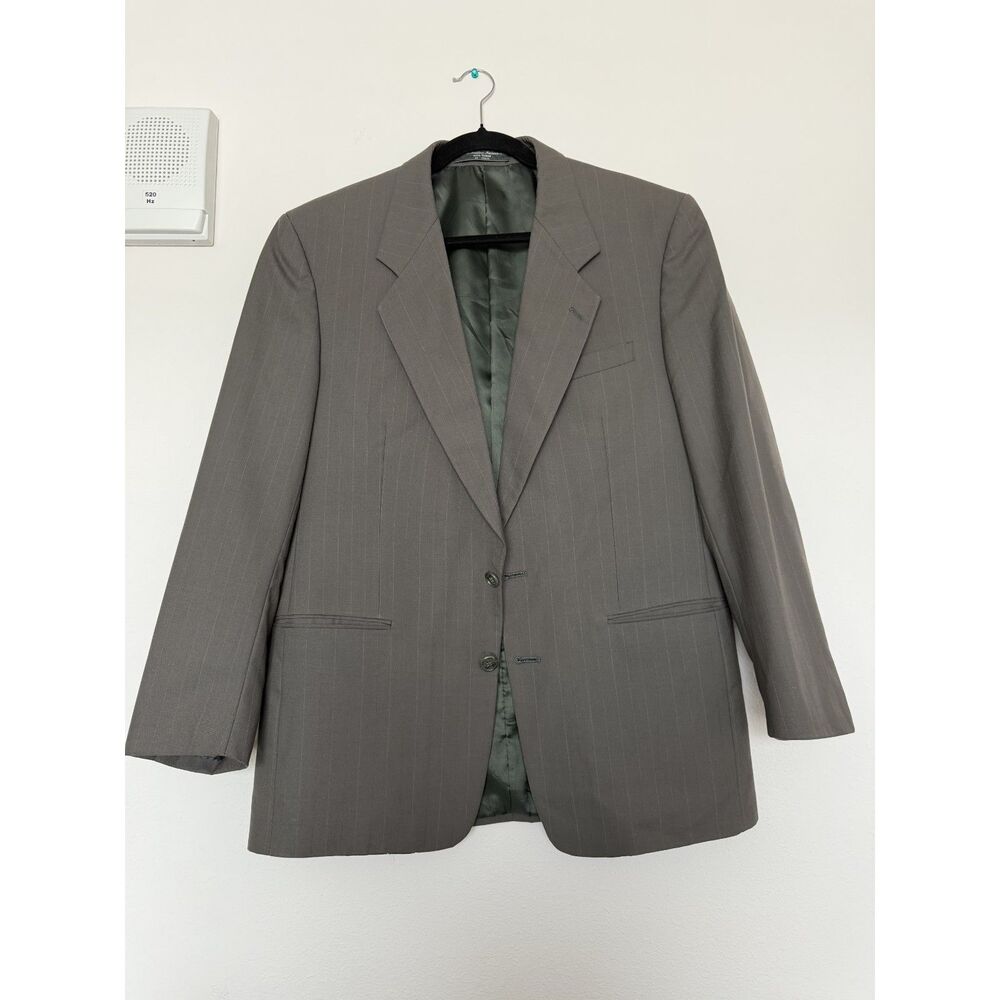 Dario di Napoli blazer, 100% wool grey with white stripe
